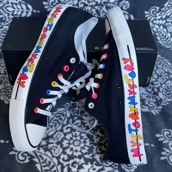 Converse Chuck Taylor All Star OX Black/Hyper Pink/Egret MEN`S - Picture 12 of 16